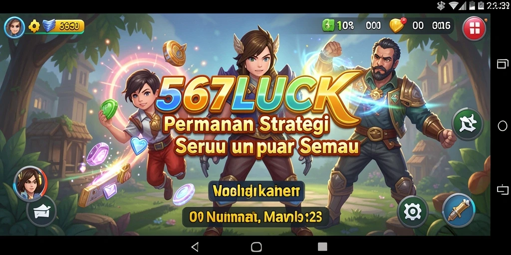 Tampilan gameplay mendebarkan dalam 567LUCK menampilkan pertempuran strategi.