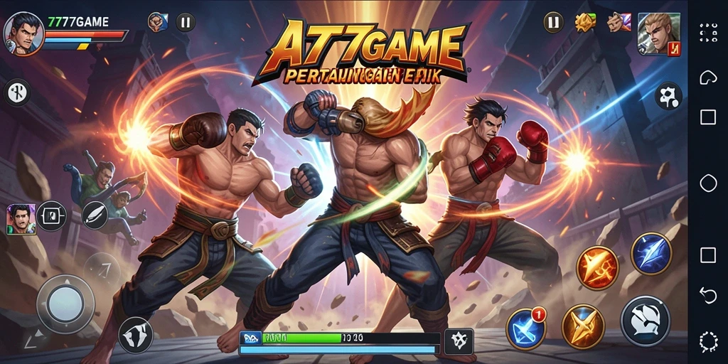 Tampilan gameplay A777GAME yang mendebarkan dan dinamis.