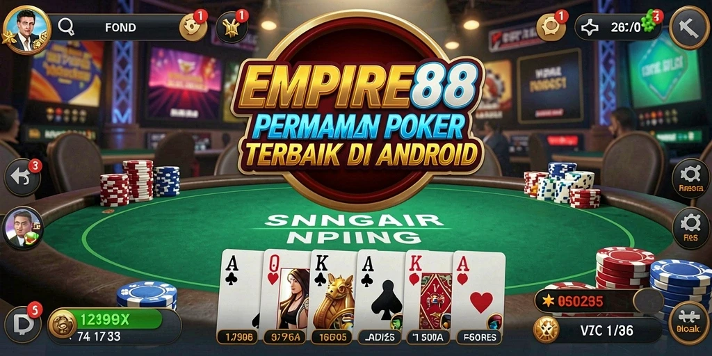 Tampilan menarik dari gameplay Poker di EMPIRE88.