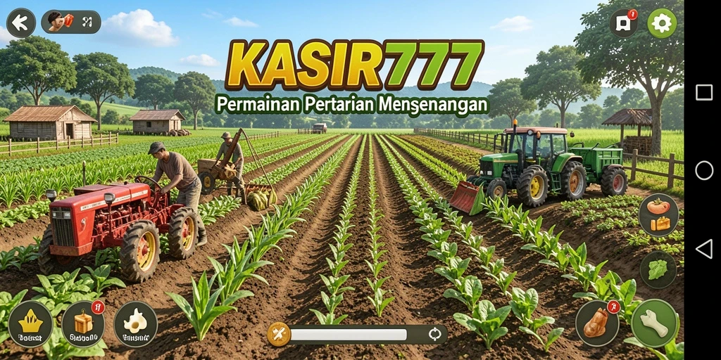 Tampilan gameplay KASIR777 saat mengelola pertanian.