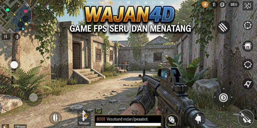 Screenshot WAJAN4D menampilkan aksi intens dalam pertarungan FPS.