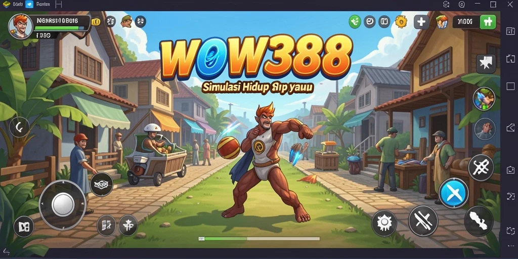Screenshot utama WOW388 menunjukkan gameplay simulation yang seru.